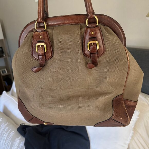 Prada Jacquard Logo Canvas Tote - Picture 2 of 8